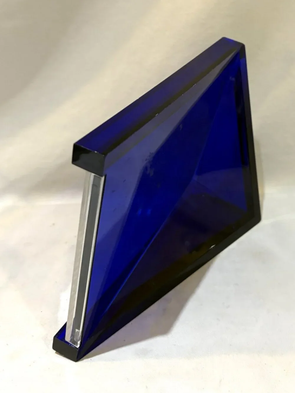 Guzzini Lucite Acrylic Photo Frame Blue Made in Italy